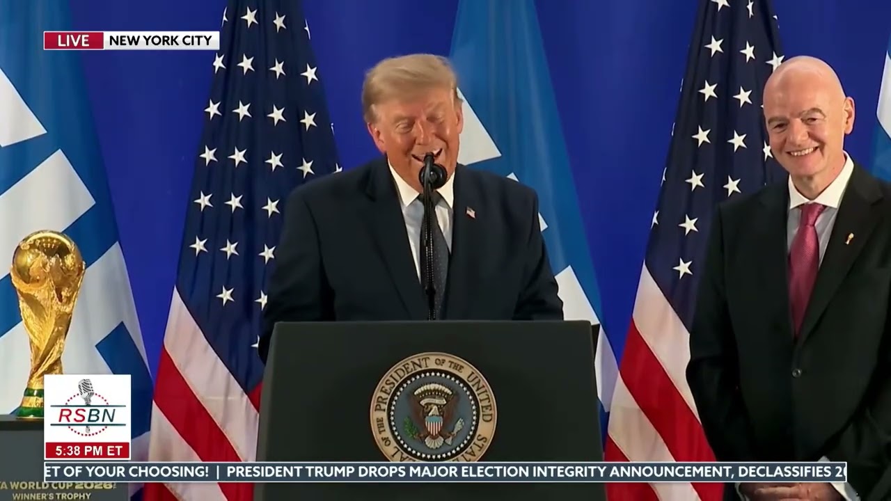 WATCH: President Trump Speaks at FIFA Reception in New York City - 7/17/26