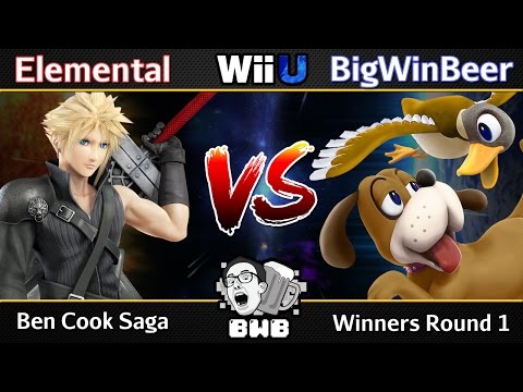 BWSmash Ben Cook Saga - Winners Round 1 - Elemental (Cloud) VS BigWinBeer (DuckHunt)