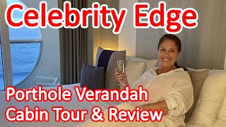 Celebrity Edge Porthole Verandah Full Cabin Tour and Review - Celebrity Edge Cruise Ship