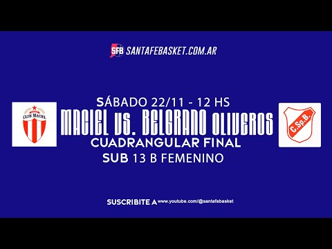 CUADRANGULAR FINAL SUB 13 B FEMENINO | MACIEL vs. BELGRANO Oliveros