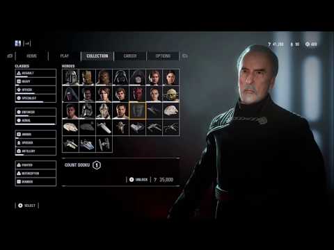 Star Wars Battlefront 2 Count Dooku gameplay (Unlocking, abilities ,emotes etc.)