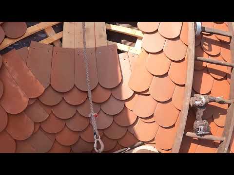 Eingebundene Biberschwanzkehle Biberdach Halle Teil 3 - 06.08.2025