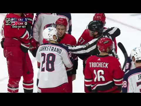 Hurricanes vs Blue Jackets End of Period Scrum