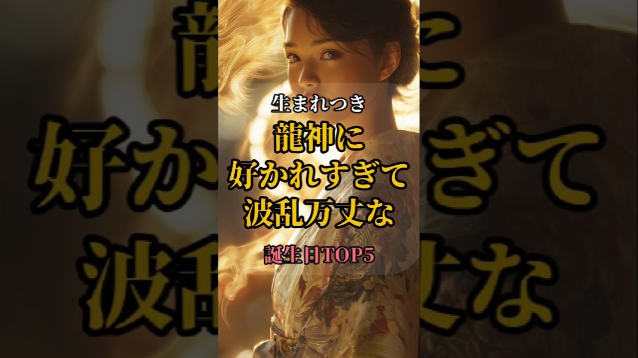 生まれつき龍神に好かれすぎて「波乱万丈」な誕生日TOP5#占い #誕生日占い #ランキング