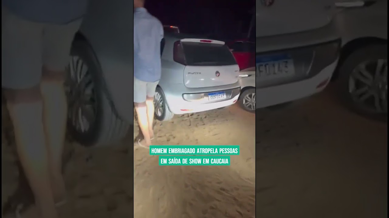 Imagem da notícia Homem embriagado atropela pessoas em saída de show em Caucaia