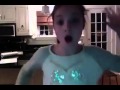 Girl smacks her face on table 