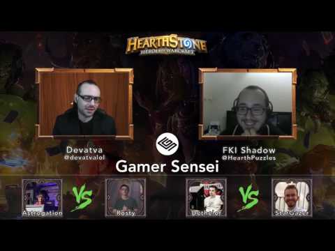 First Gamer Sensei Exhibition Match - Full Video. Top Hearthstone Coaches Battling each other!