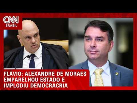 Flávio critica Moraes após vídeo em avião de Vorcaro: “Aparelhou o Estado” | CNN AGORA
