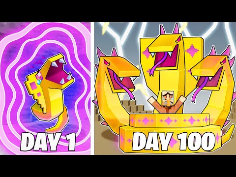 MaxCraft - I Survived 100 Days as a PSYCHIC SNAKE in HARDCORE Minecraft!