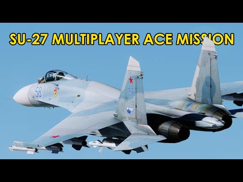 DCS Stealthy Su-27 Ace Mission on Growling Sidewinder Server with Commentary