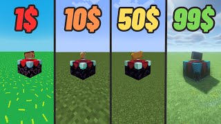 1$ vs 10$ vs 50$ vs 99$ Minecraft