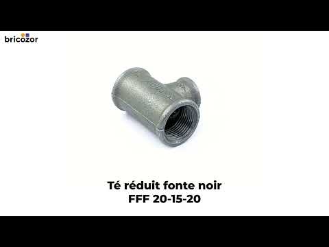 Té réduit fonte femelle femelle femelle - noir - référence 130 CODITAL