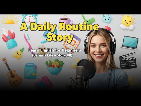 Learn English for Beginners: A Daily Routine Story (Bahar's Life - Story #8)