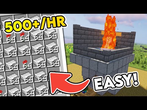 Easiest Iron Golem Farm Design! | Minecraft 1.20+ Iron Farm Tutorial | 500+ Per Hour