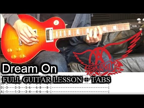 Aerosmith - Dream On Guitar Lesson (WITH TABS)