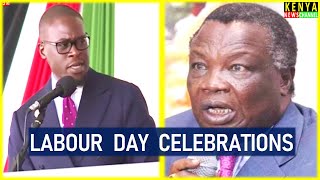 'WEWE ATWOLI UWACHE KUSKIA UCHUNGU' Listen what Fearless Sakaja said in front of Ruto on Labour Day