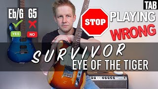 Download lagu Survivor - Eye Of The Tiger | Guitar cover WITH TABS | mp3