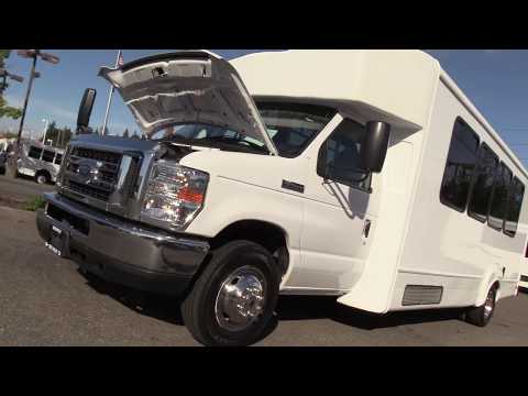 2016 Ford Goshen 25 Passenger + Rear Luggage Shuttle Bus - S55776