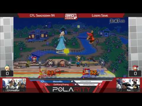 CFL Smackdown 114 WiiU - UtopianRay (Rosalina) vs Kiki (Diddy Kong) - Losers Semis