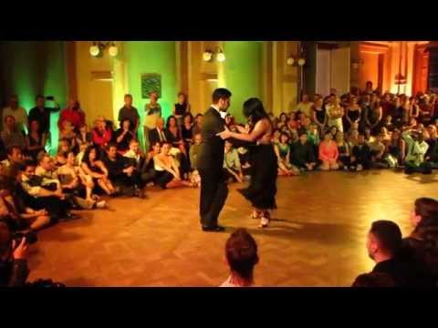  Maria Ines Bogado  and  Sebastian Jimenez  are  dancing  to  a  vals  at  Łódź Tango Salon Festival  in  2014