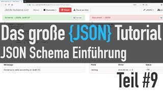 JSON Schema Einführung - Das JSON Tutorial #9