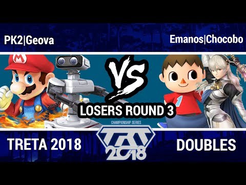 TRT Championship 2018 - Geova & PK2 VS Chocobo & Emanos - Wii U Doubles LR3