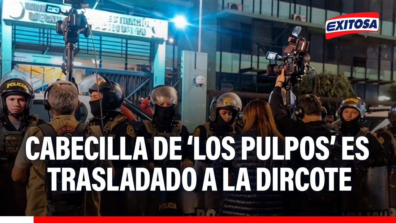 🔴🔵 ‘Jhonsson Pulpo’ es llevado a la sede de la Dirección contra el Terrorismo