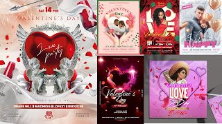 2023 Beautiful Valentines Day Flyer Design Photoshop Tutorial