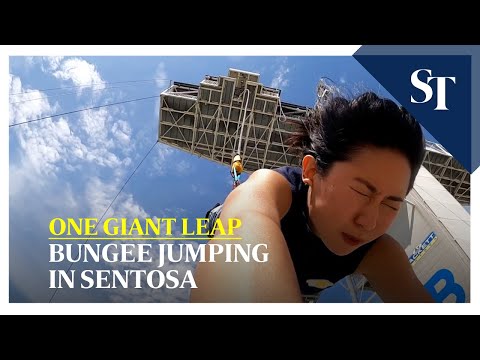 One giant leap: Bungee jumping in Sentosa