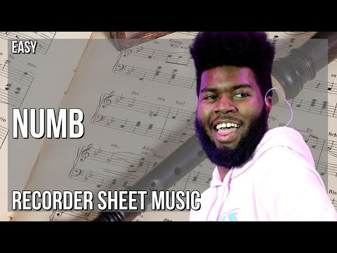 Recorder Sheet Music: How to play Numb by Marshmello ft Khalid