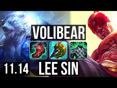 VOLIBEAR vs LEE SIN (JUNGLE) | 9/0/9, Rank 4 Voli, Legendary, Rank 20 | KR Challenger | v11.14