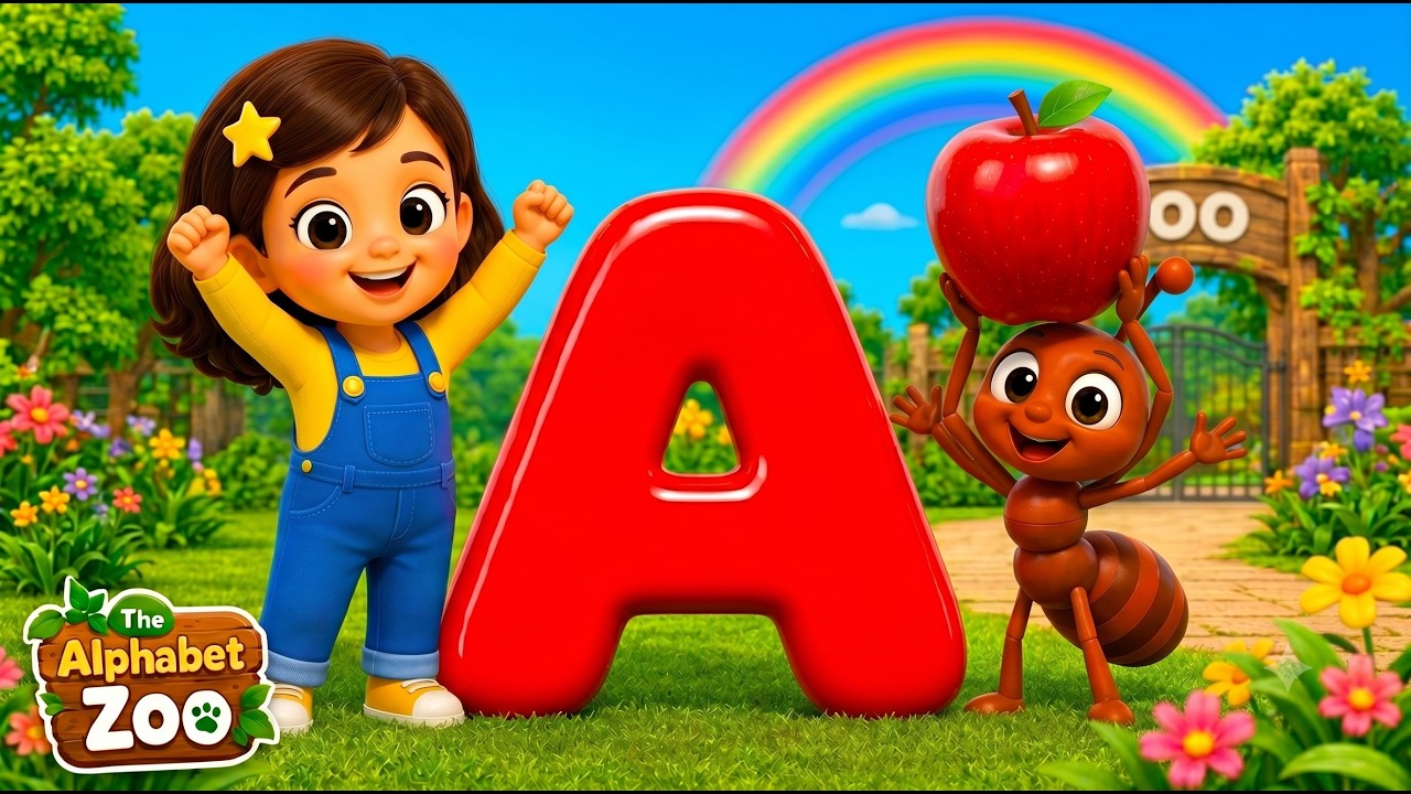 A is for Ant! 🐜 ABC Song for Children | Learn English with Lily