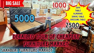 Detailed Latest Collection at Shahberi Furniture Market | Cheapest Furniture Market Delhi #furniture