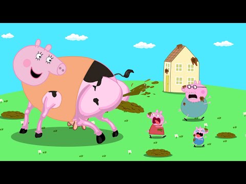 Giant Mummy Pig poop??! Peppa Try Not To Laugh (Part 6)