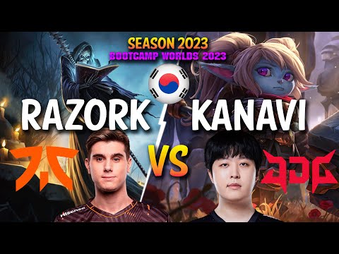 FNC Razork vs JDG Kanavi - Razork KARTHUS vs Kanavi POPPY Jungle - Patch 13.19 KR Ranked