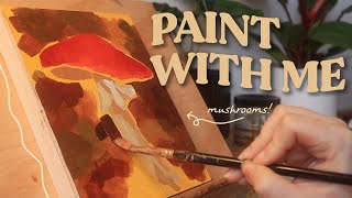 Improving my oil painting skills & HAVING FUN 🍄 oil paint with me + a cozy art vlog