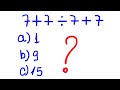 Expressão Numérica 7+7:7+7 Desafio 4 Matemática Básica