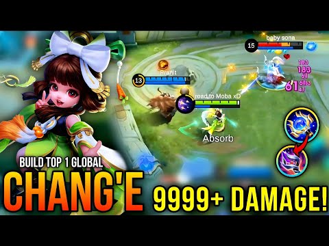 CHANG’E 9999+ DAMAGE!! INSANE MIDLANE GAMEPLAY!! | BUILD TOP 1 GLOBAL CHANG’E | MLBB