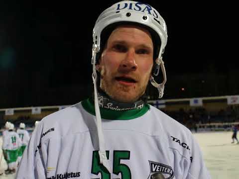 Janne Hauska voittoisan Stroitel-pelin jälkeen, 24.3.2018, Syktyvkar