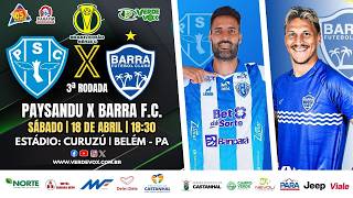 PAYSANDU 1 X 1 BARRA FC || CURUZÚ || SÉRIE C - 2026 || 3ª RODADA