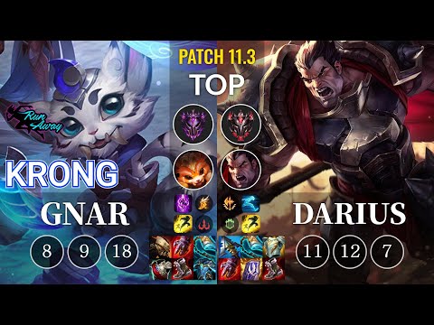 RNW KronG Gnar vs Darius Top - KR Patch 11.3