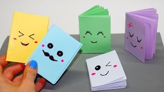 DIY Kawaii notebook of 1 sheet of paper / Mini notebook OF OWN HANDS / Ideas for school / Julia DIY