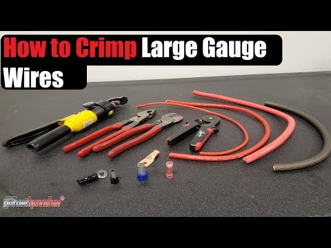 How to Crimp Large Gauge Wires (Battery Cable Lug, Ferrules & Ring Terminals) | AnthonyJ350