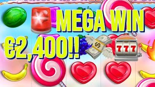 INSANE BIG WIN €2,400 on Sweet Bonanza 🍬 / Slot Gameplay 🎰