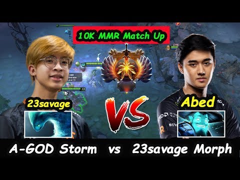 EG Abed [Storm Spirit] A-GOD vs Fnatic 23savage [Morphling] 10K MMR Match up Dota 2 pro Gameplay