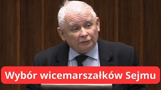Jarosław Kaczyński o Elżbiecie Witek - Wybór Wicemarszałków Sejmu RP [13 listopada 2023 r.]