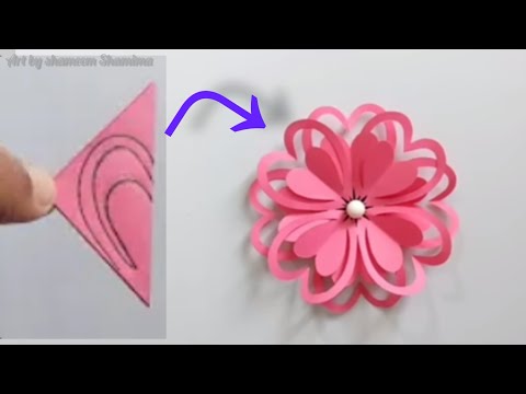 How to make paper flower  // Easy paper flower making  // Paper flower craft 