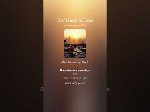 “Didn’t Get It All Done”#rock #music #song