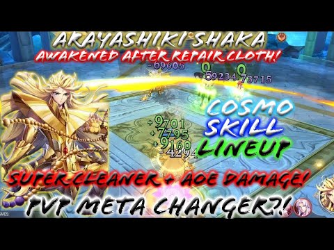 Saint Seiya: Awakening (KOTZ) - Arayashiki Shaka Awakened After Repair Cloth! Very High AOE Damage!
