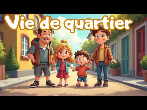  Vie de quartier | 4 ème année الجزائر | comptine 4AP  | أنشودة الفرنسية vie de quartier 
